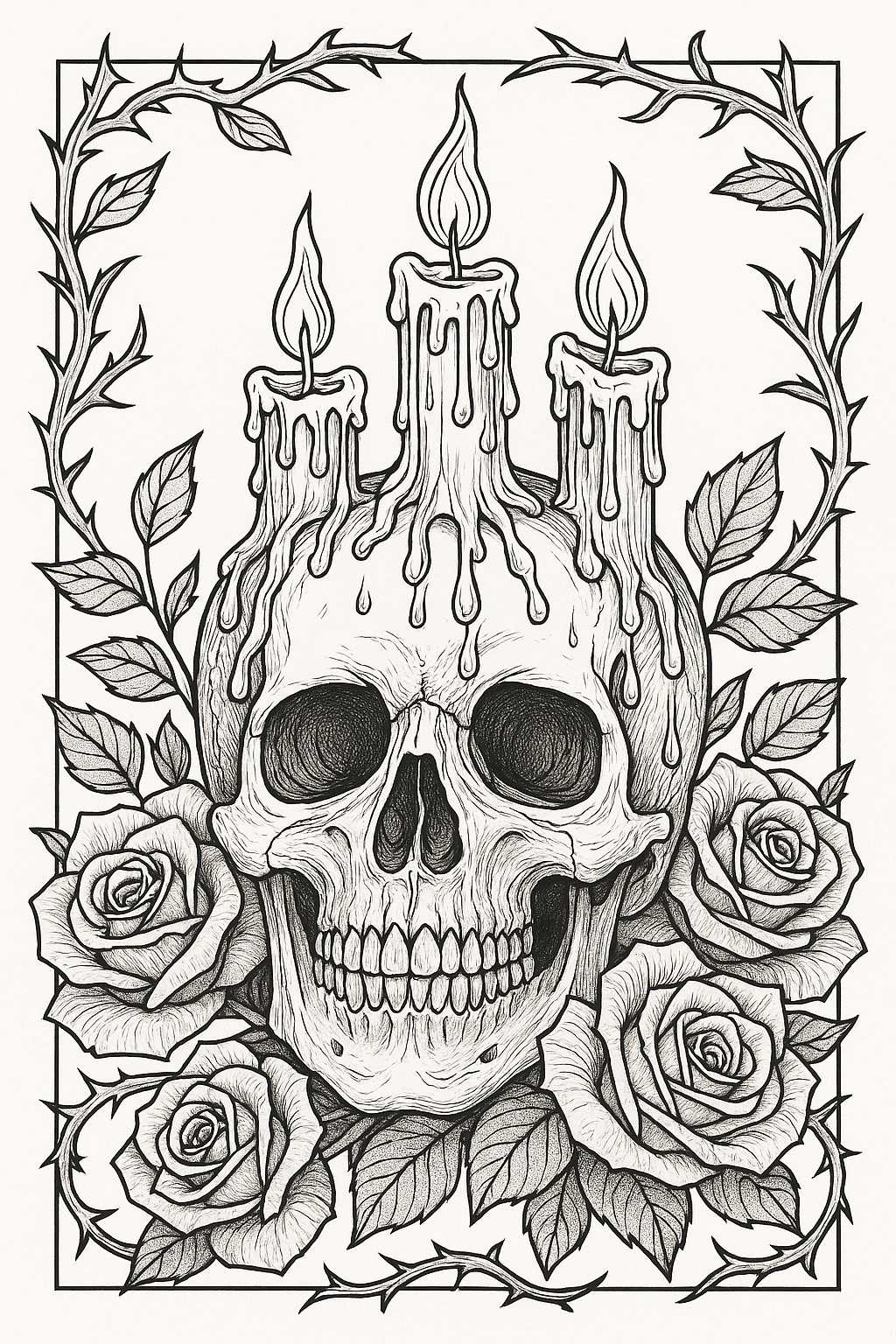 Shadowrose Adult Coloring Pages - Digital Download