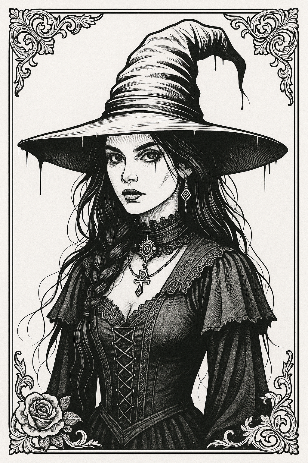 Shadowrose Adult Coloring Pages - Digital Download